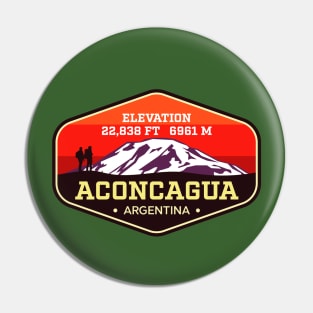 Aconcagua - Argentina - Highest Peak in the Americas - Mountain Climbing Badge Pin