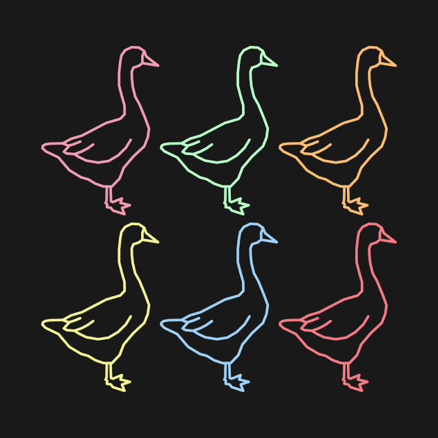 Multi-Colored Geese by OnlyGeeses