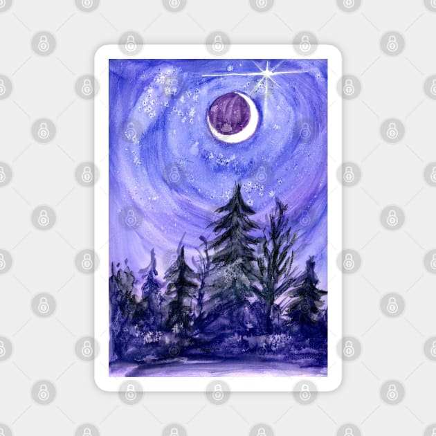 New Moon Solstice Greetings Magnet by WinonaCookie