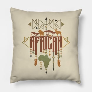 African textures, patterns and animals Pillow