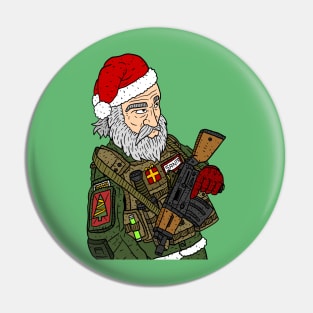 a tactical santa design. military Christmas. Pin