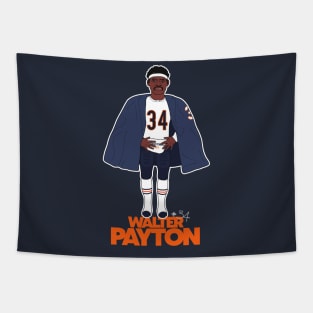 Walter Payton Football Sideline Cape Tapestry