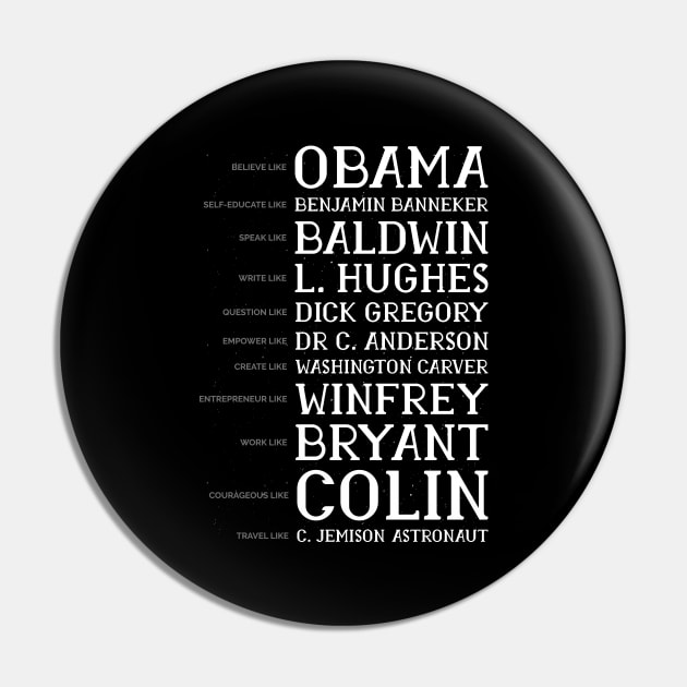 Black History Month BLM Obama Gift Pin by qwertydesigns