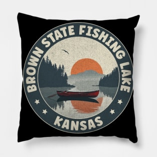 Brown State Fishing Lake Kansas Sunset Pillow