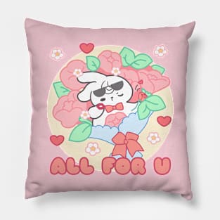 Cute Bunny : All For You Pillow