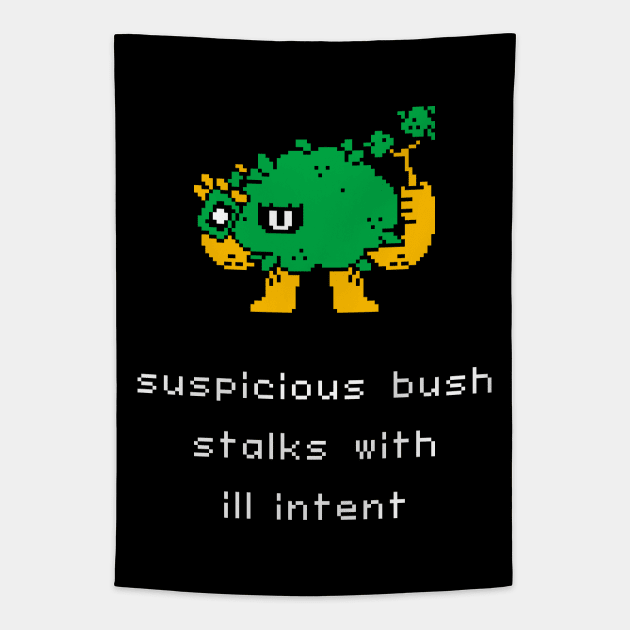 Unlikely Monsters - Suspicious Bush Tapestry by knitetgantt