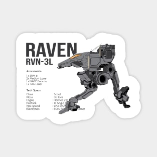 Mechwarrior Raven RVN-3L Magnet