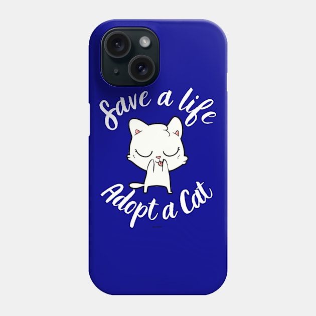 Save A Life Adopt A Cat Phone Case by MisaMarket