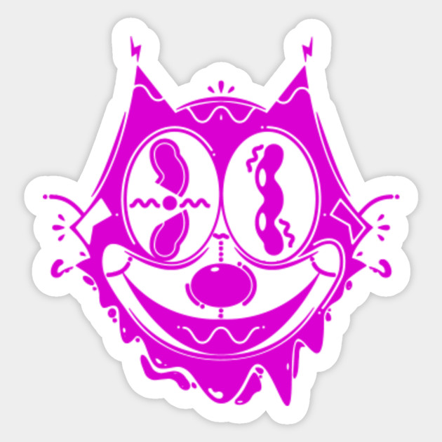 Trippy Felix Felix The Cat Sticker Teepublic