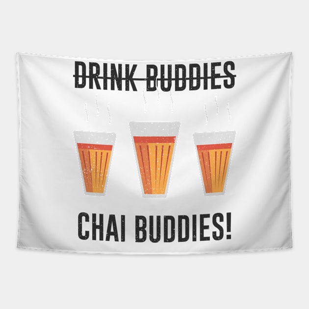 Funny Bohot Chai Hindi Quote Tapestry by TheVintageChaosCo.