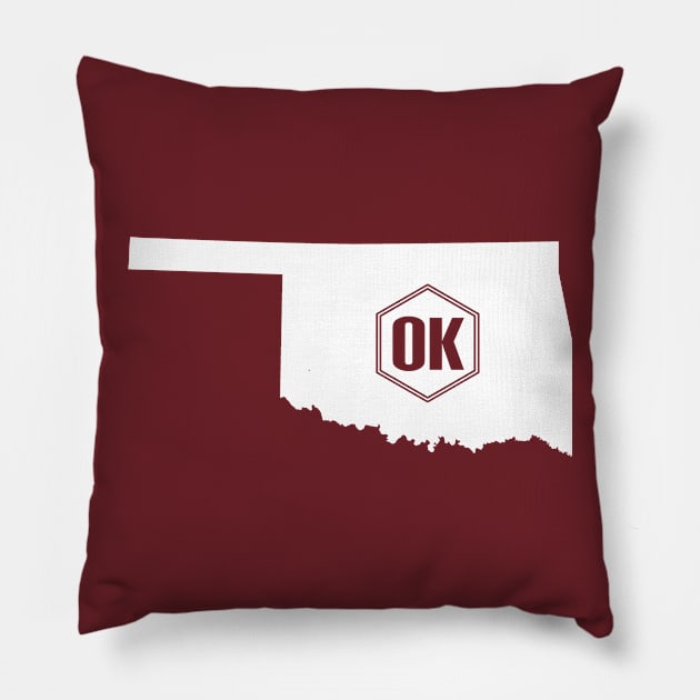 Oklahoma Homer (White) Pillow by caknuck