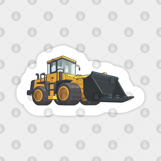 Bulldozer Magnet by Asykar