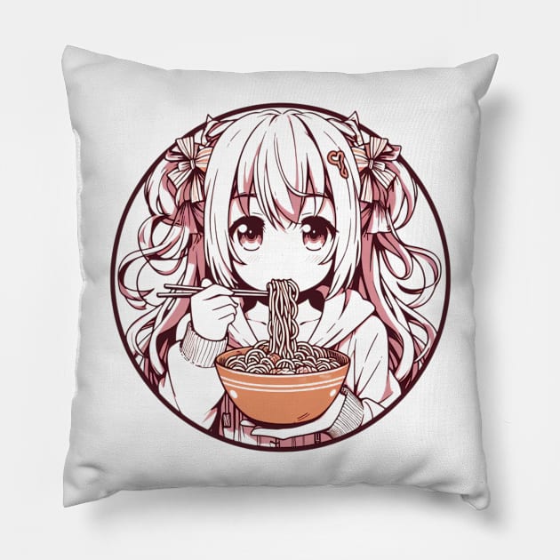 Ramen life Anime noodles Pillow by Japanese Fever