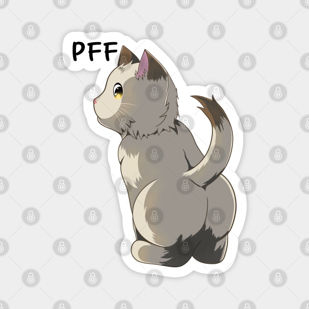 Pff, Cute Cat Butt Magnet by micho2591