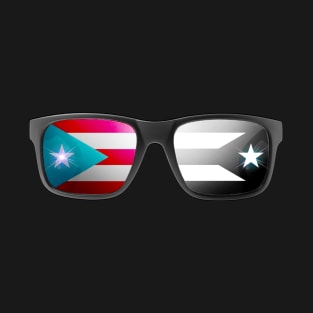 Puerto Rican Flag Boricua Sun Glasses T-Shirt