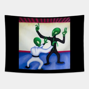 Kung Fu Aliens Tapestry