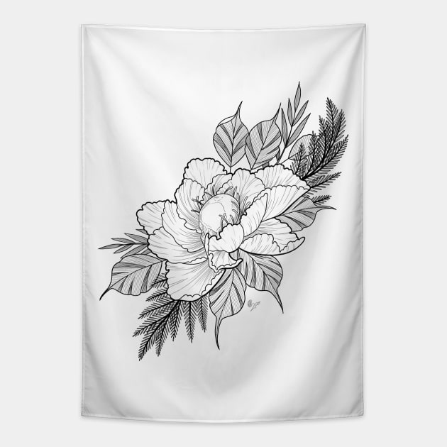 Floral Arrangement Tapestry by cocotatts