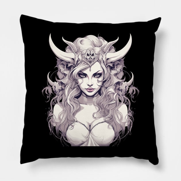 Anime Demon Girl Waifu Material Pillow by BrushedbyRain