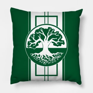 Tree and Roots - Original Logo Banner Sigil - Light Design for Dark Shirts Pillow