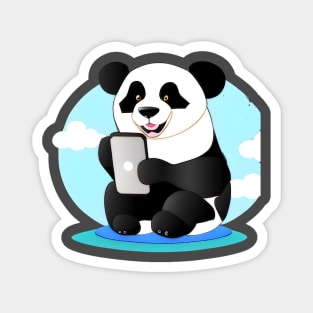 Tech-Savvy Panda Magnet