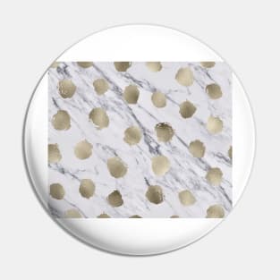 Golden dots on marble Pin