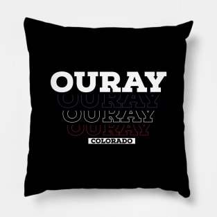 Ouray Colorado USA Vintage Pillow