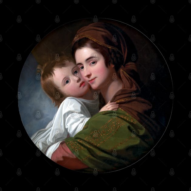 Mother and child hugging, painting by Benjamin West by Luggnagg