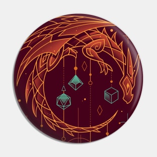 Draconic Dice Keeper - Role Player Gamer Pin