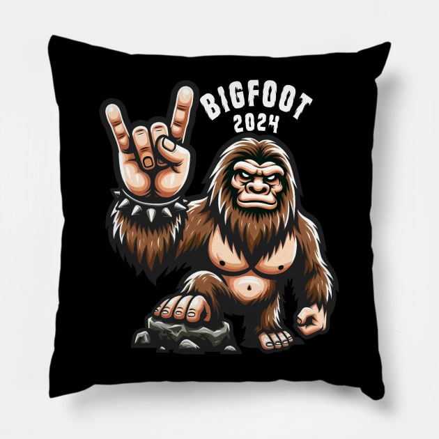 Bigfoot 2024 Pillow by Etopix