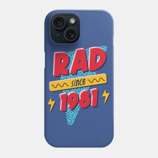 Rad Since 1981 // Retro Memphis Style 90s Nostalgia Phone Case