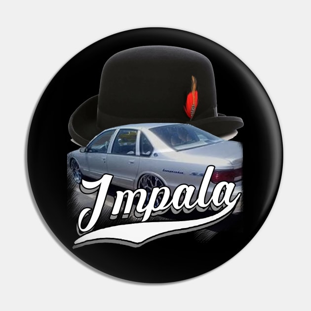 Impala SS Derby Bowler Hat Pin by Black Ice Design