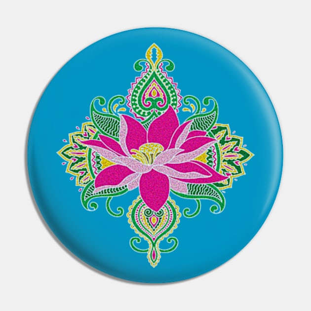 Lotus Mosaic Pin by Izmet