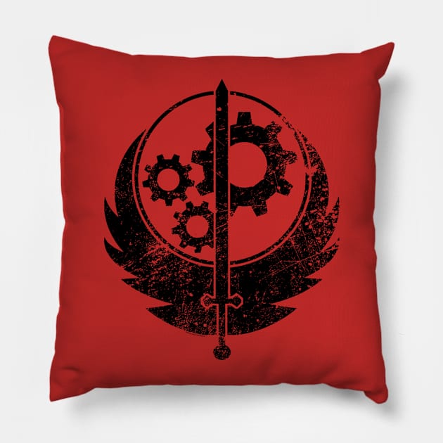 BROTHERHOOD of STEEL Pillow by ROBZILLA