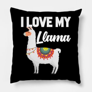 I Love My Llama Pillow