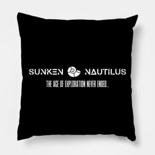 Sunken Nautilus (Black & White) Pillow