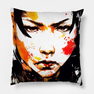 Martial Art Kung Fu Wild Nature Free Spirit Art Brush Painting Pillow