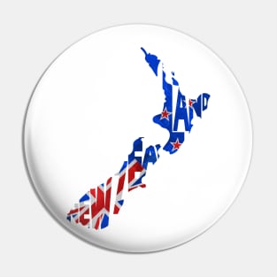 New Zealand Typo Map Pin