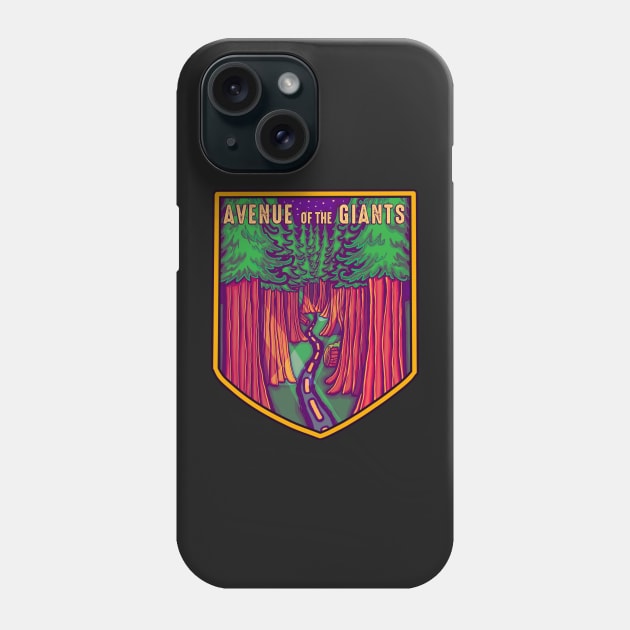 Avenue of the Giants Badge Phone Case by CattGDesigns
