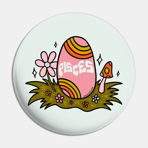 Pisces Easter Egg Pin by Doodle by Meg