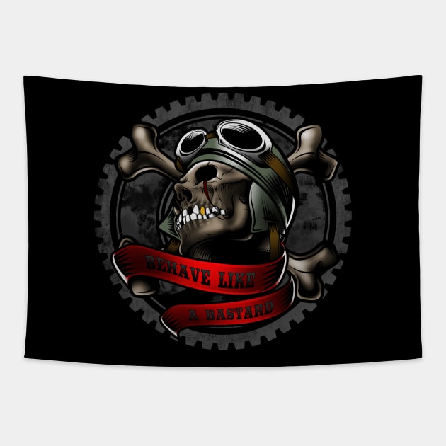 Bastard bikers t-shirt Tapestry by KANDIM'S Studio