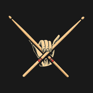 Drummer Stick Design T-Shirt