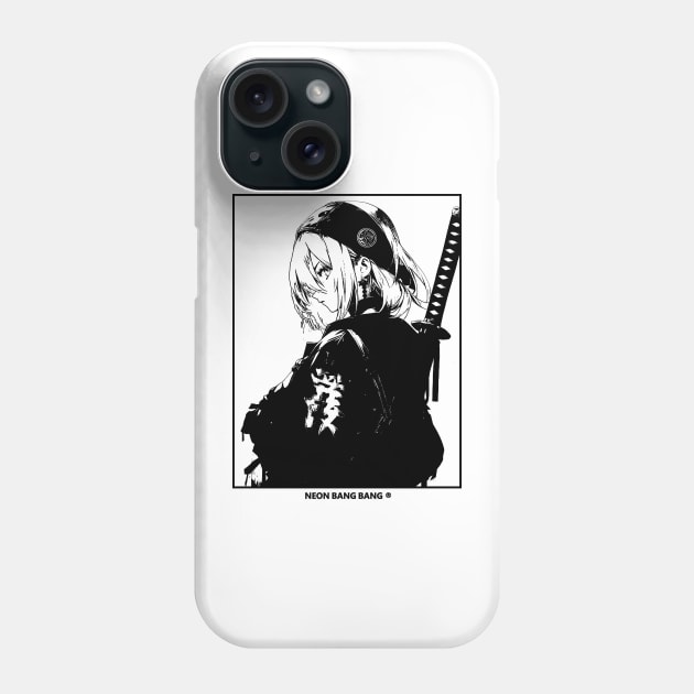 Minimalist Japanese Anime Manga Samurai Girl Urban Style Phone Case by Neon Bang Bang