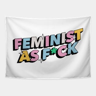 Feminist as f*ck - Positive Vibes Motivation Quote Tapestry