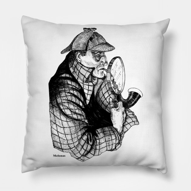A Three Pipe Problem by Peter Melonas Pillow by fancifullart