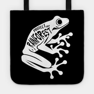 White Dart frog - Protect the rainforest Tote