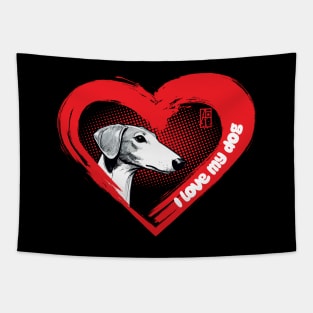 I Love My Ibizan Hound - Family dog - I Love my dog Tapestry