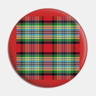 Pattern Scottish tartan green Pin