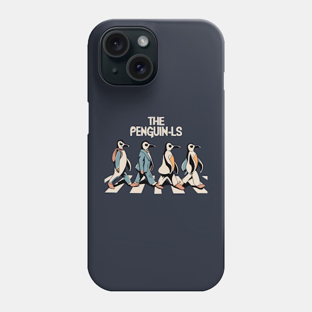 The penguin-Ls - Abbey Road Phone Case by Aldrvnd