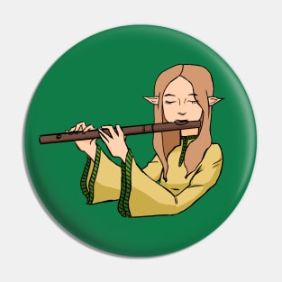 Elf Playing the Flute Pin