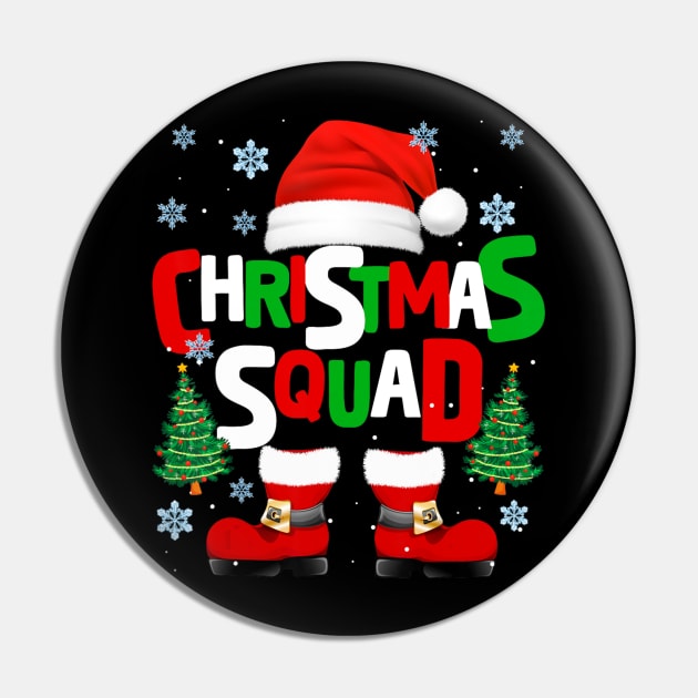 Christmas Squad Santa Claus Xmas Family Matching Pajamas Pin by Mitsue Kersting